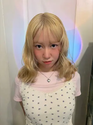 ミディアム カラー ness 一花のヘアスタイル