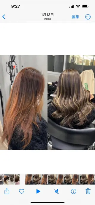 ロング ブリーチ🐰インナー ♡ハイライト♡綾🐰のヘアスタイル