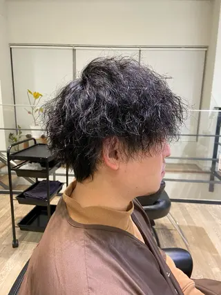 パーマ メンズ 牟田 いろはのヘアスタイル