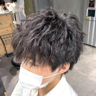 ショート パーマ ヘアアレンジ メンズ メンズヘア特化 パーマ 縮毛矯正🔷のヘアスタイル
