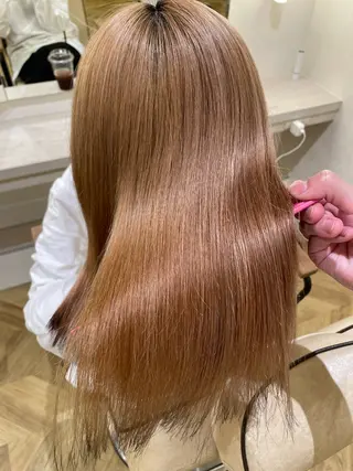 ロング 髪質改善・縮毛矯正 濱　泰賀のヘアスタイル