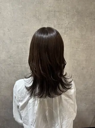 セミロング 艶髪/透明感カラー 下山 萌華のヘアスタイル