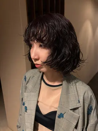 ショート パーマ affetto山田 彩智のヘアスタイル