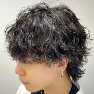 ミディアム パーマ ヘアアレンジ メンズ fifth 石川 凪のヘアスタイル