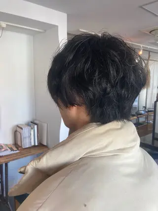 ショート パーマ メンズ vahan✂︎ 小林未果🕊のヘアスタイル