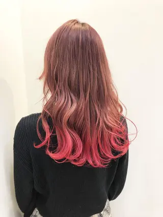 セミロング シールエクステ×美髪 改善/ヨシモトカンジのヘアスタイル