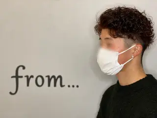 ショート パーマ メンズ レオン澄川 齊藤のヘアスタイル