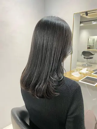 セミロング カラー 【表参道】Ruri デジタルパーマのヘアスタイル