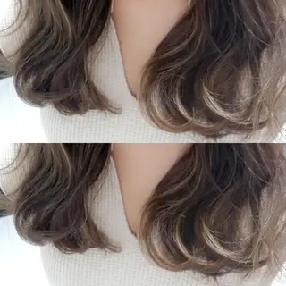 セミロング カラー ヘアアレンジ See by merのマツエク・マツパデザイン