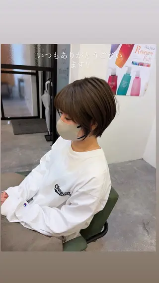 ショート 店長🌟小顔似合わせ デザインカラー◎古田のヘアスタイル