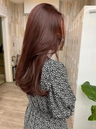 セミロング カラー パーマ ヘアアレンジ newi grande 横浜店のヘアスタイル