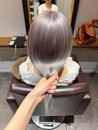 セミロング カラー 美髪矯正 KASUMIのヘアスタイル