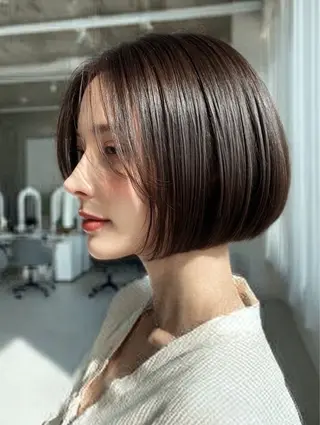 ショート カラー 絶対可愛い暖色カラー 🌷うる艶🌷結奈✨のヘアスタイル