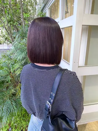 ミディアム 冨田 果歩のヘアスタイル