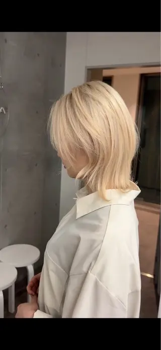 セミロング カラー 盛れる艶カラー× レイヤーカット/咲来のヘアスタイル