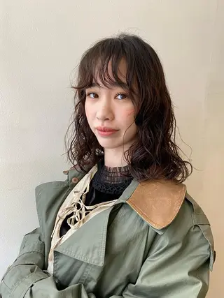 ミディアム パーマ フレンチボブパーマ Yuukiのヘアスタイル