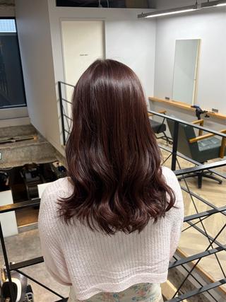セミロング カラー RIKO / ICI 伏見/透明感カラー/のヘアスタイル