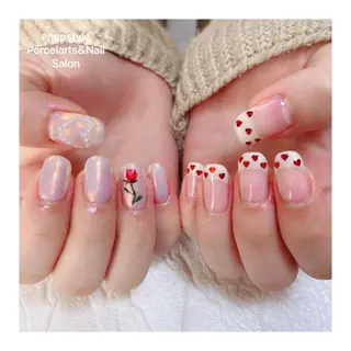 ミディアム ネイル 🐾enen style 🐾のネイルデザイン