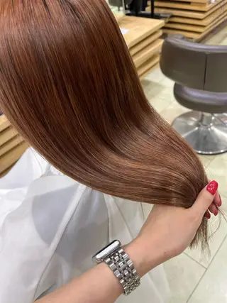 セミロング 海外girl🤎 透明感ベージュmaoのヘアスタイル
