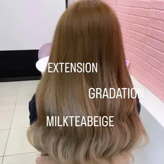 ロング カラー エクステ🩵ブリーチ 韓国ヘア🩵KAEのヘアスタイル