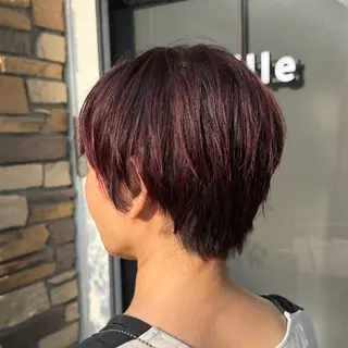 ショート カラー 透明感カラー/パーマ 🌀アオノのヘアスタイル