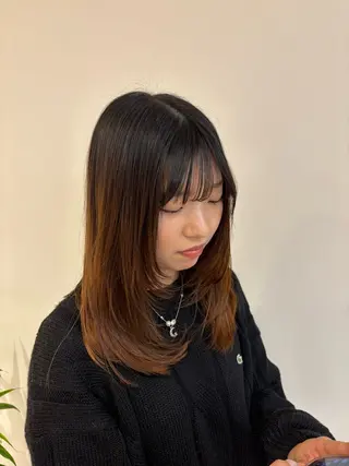 セミロング 柏木 彩夏のヘアスタイル
