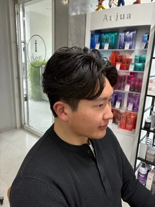 メンズ 海外風パーマ カラー特化園田　楓莉のヘアスタイル