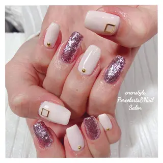 ミディアム ネイル 🐾enen style 🐾のネイルデザイン