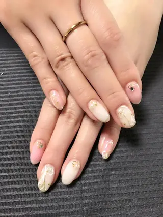 ネイル モチの良さ◉ フィルインネイル♡のネイルデザイン