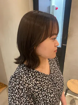 セミロング 新宿/顔周りカット +レイヤー=しずく♩のヘアスタイル