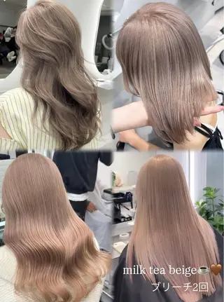 ロング sera 🎀ベージュのヘアスタイル