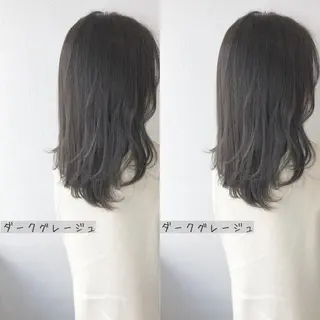 ミディアム カラー あさだ しゅうたろうのヘアスタイル
