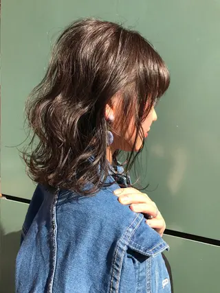 ミディアム カラー パーマ 髪質改善 Daisukiのヘアスタイル