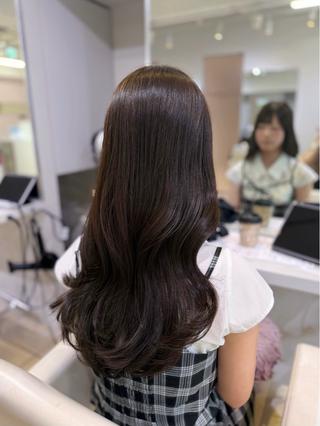 ロング 大人ガーリーベージュ カラー/新宿/ふたばのヘアスタイル