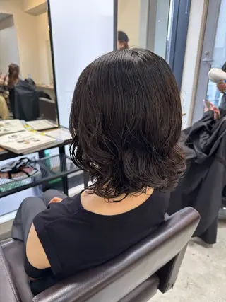 ミディアム カラー パーマ 平日オススメ✨ コスパ&タイパ✨山下のヘアスタイル