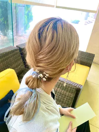 セミロング ヘアアレンジ . SHIZUKAのヘアスタイル