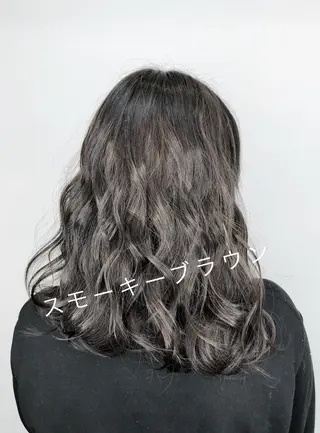 セミロング カラー 透明感カラー/ブリー チ✨駒場　笙のヘアスタイル