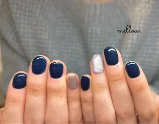 ネイル mellow:ｸﾙﾐ ﹡˖˟༝🎀˖˟ ༝のネイルデザイン