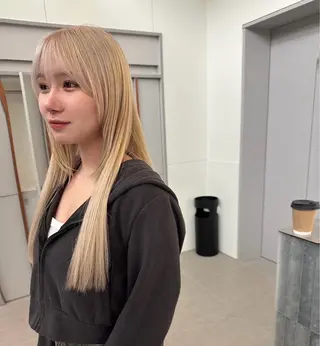 ロング 似合わせレイヤー ＆縮毛矯正のヘアスタイル