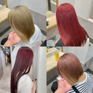 カラー 縮毛矯正×ブリーチ 西 太志のヘアスタイル