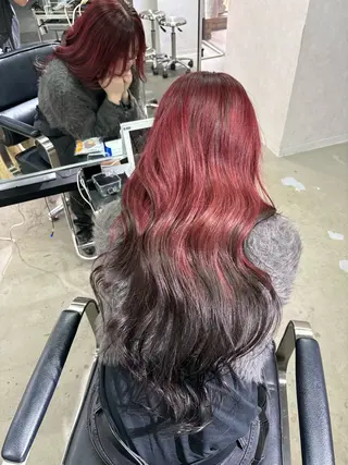 ロング デザインカラー/原色 /艶髪/Nozomiのヘアスタイル
