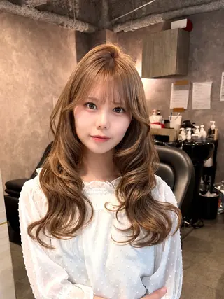 ロング カラー 🩶鈴木茉奈🩶艶髪 /透明感/暖色カラーのヘアスタイル