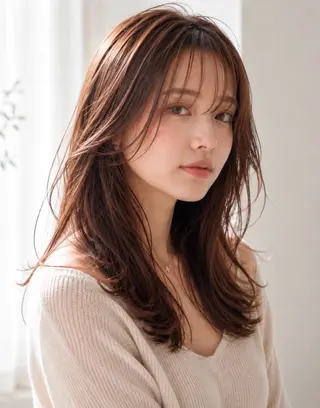 セミロング 菅野谷 琉那のヘアスタイル