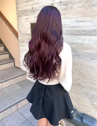 ロング カラー NANO/ ブリーチ×レイヤーのヘアスタイル
