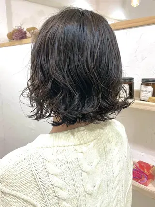 ミディアム パーマ 髪質改善 縮毛矯正/ レイヤー/銀座/本木のヘアスタイル