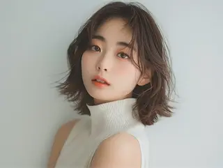 ミディアム Laffin. 喜永のヘアスタイル