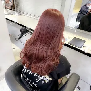 カラー girlな暖色ヘア 🪽🫧ハルナ🎀のヘアスタイル