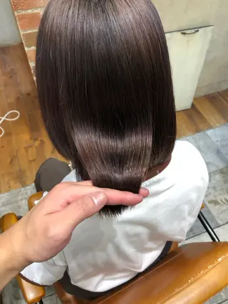 ミディアム カラー 透明感カラー 大工廻あすやのヘアスタイル