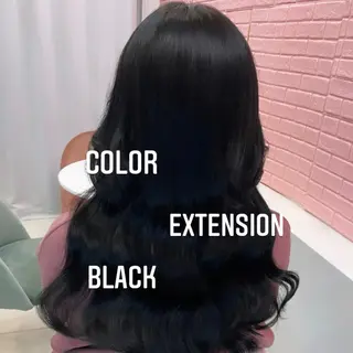 ロング カラー エクステ🩵ブリーチ 韓国ヘア🩵KAEのヘアスタイル