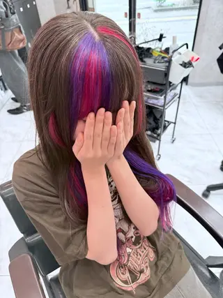 ロング カラー 🌺ハイトーン🌺 矢葺 なぎさ🌺🌺のヘアスタイル